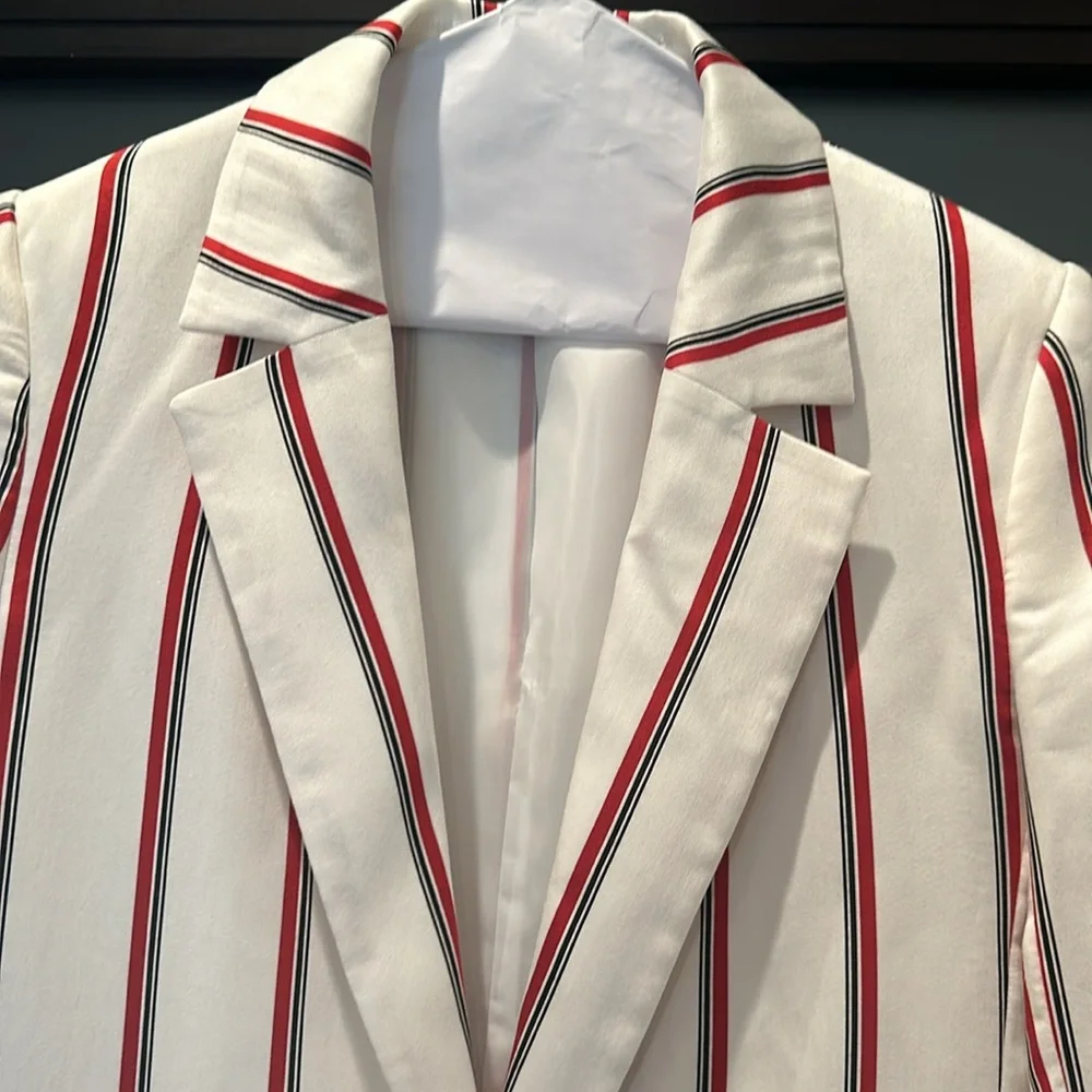 H & M women's striped Blazer - Picture 2 of 11